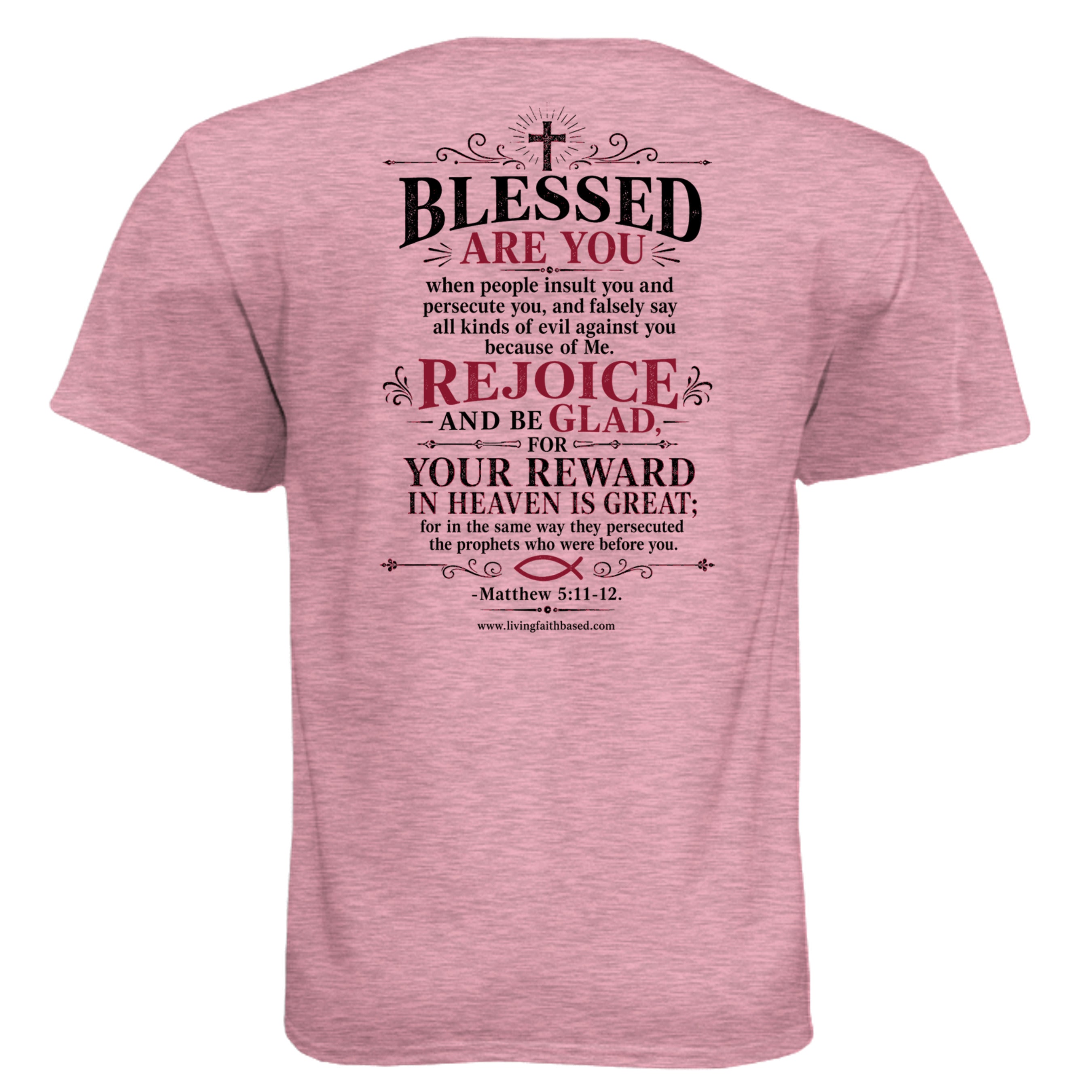 Heather Light Pink - N6210 - BACK